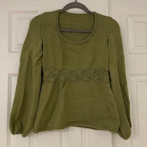 Hand knit wool sweater